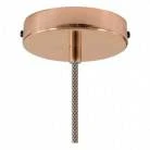Pendant lamp with textile cable, Industrial ceramic lampshade and metal finishes - Made in Italy - Bulb included