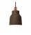 Pendant lamp with textile cable, Vase ceramic lampshade and metal details - Made in Italy - Bulb included