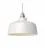 Pendant lamp with textile cable, Cup ceramic lampshade and metal details - Made in Italy - Bulb included
