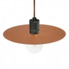 Pendant lamp with textile cable, Ellepi oversized lampshade and knurled lamp holder - Made in Italy - Bulb included