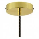 Pendant lamp with textile cable, Ellepi oversized lampshade and knurled lamp holder - Made in Italy - Bulb included