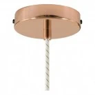 Pendant lamp with textile cable, Ellepi oversized lampshade and knurled lamp holder - Made in Italy - Bulb included