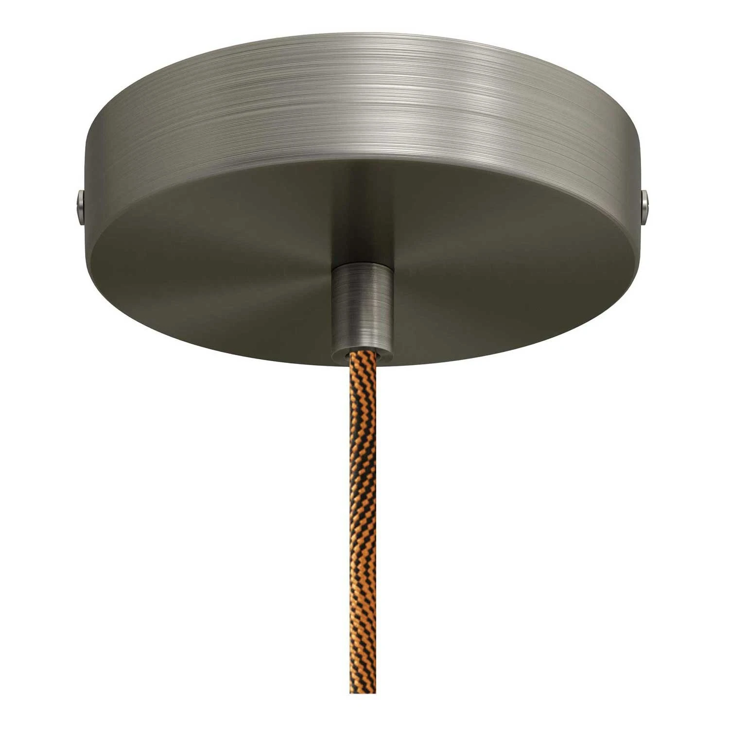 Pendant lamp with textile cable, Ellepi oversized lampshade and knurled lamp holder - Made in Italy - Bulb included