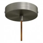 Pendant lamp with textile cable, Ellepi oversized lampshade and knurled lamp holder - Made in Italy - Bulb included