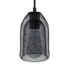 Pendant lamp with textile cable, Ghostbell lampshade and metal details - Made in Italy - Bulb included