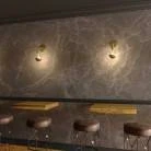 Fermaluce Metal, metal wall light with bent extension