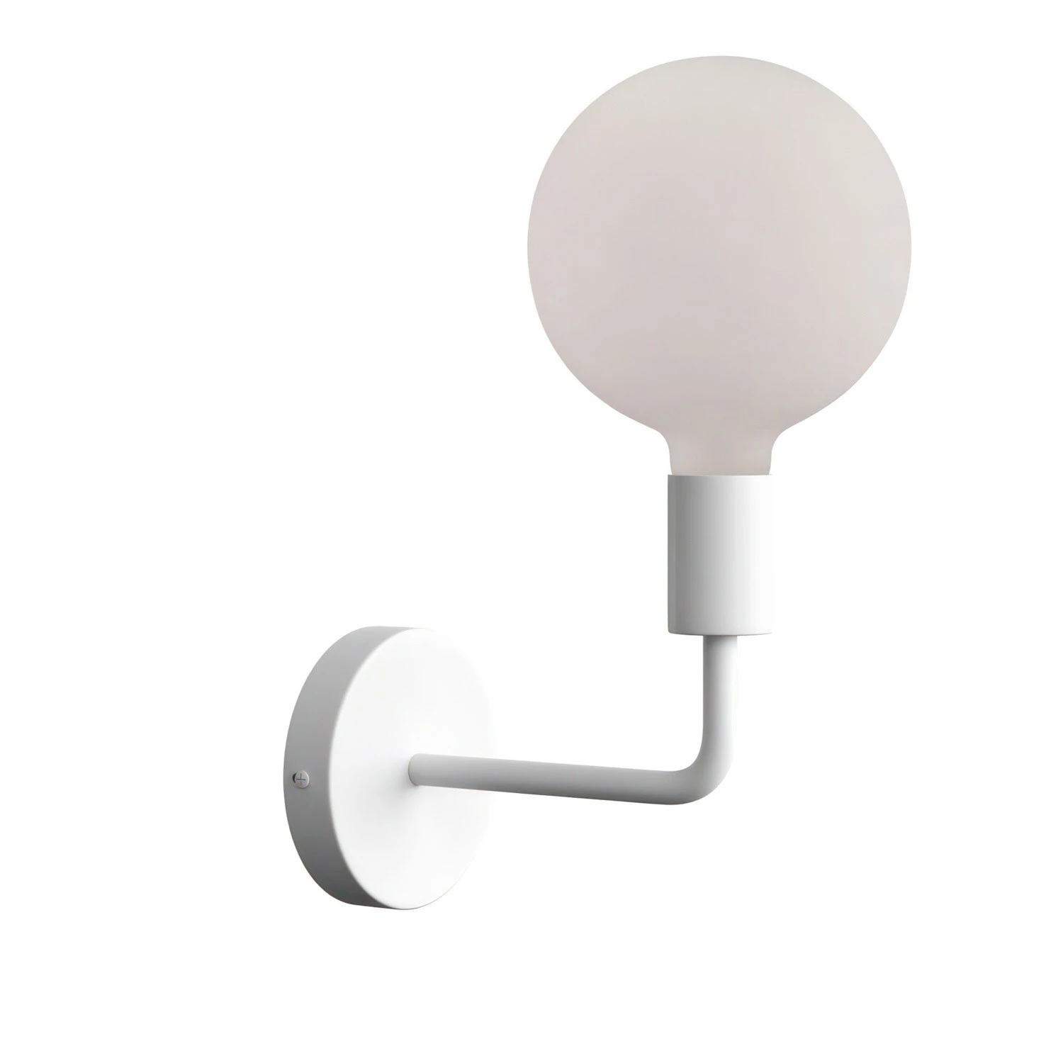 Fermaluce Metal, metal wall light with bent extension