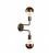 Fermaluce Metal, metal wall light with double bent extension