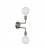 Fermaluce Metal, metal wall light with double bent extension