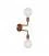 Fermaluce Metal, metal wall light with double bent extension