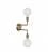 Fermaluce Metal, metal wall light with double bent extension