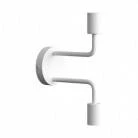 Fermaluce Metal, metal wall light with double bent extension