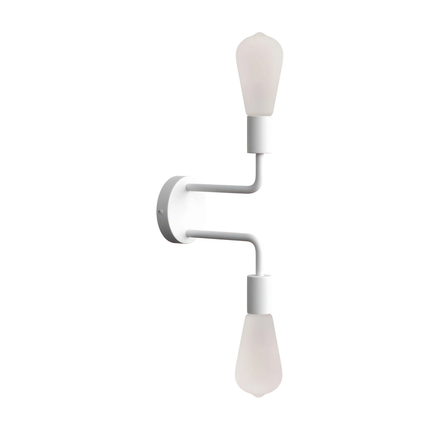 Fermaluce Metal, metal wall light with double bent extension