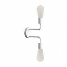 Fermaluce Metal, metal wall light with double bent extension