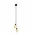 2-light multi-pendant lamp featuring fabric cable and metal finishes
