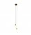 2-light multi-pendant lamp featuring fabric cable and metal finishes