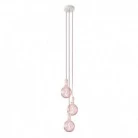 3-light multi-pendant lamp featuring fabric cable and metal finishes