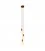 3-light multi-pendant lamp featuring fabric cable and metal finishes