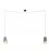 Spider - 2-light multi-pendant Made in Italy lamp featuring fabric cable and concrete lampshade