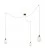 Spider - 3-light multi-pendant Made in Italy lamp featuring fabric cable and Drop lampshade