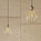 Spider - 3-light multi-pendant Made in Italy lamp featuring fabric cable and Drop lampshade