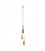 3-light multi-pendant lamp featuring fabric cable and Double Tub-E14 metal lampshade
