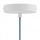 Pendant lighting Made in Italy complete with fabric cable, Swing Pastel lampshade with metal finishing