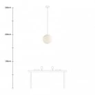Suspension Lamp with Sphere Lampshade