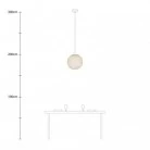 Suspension Lamp with Sphere Lampshade