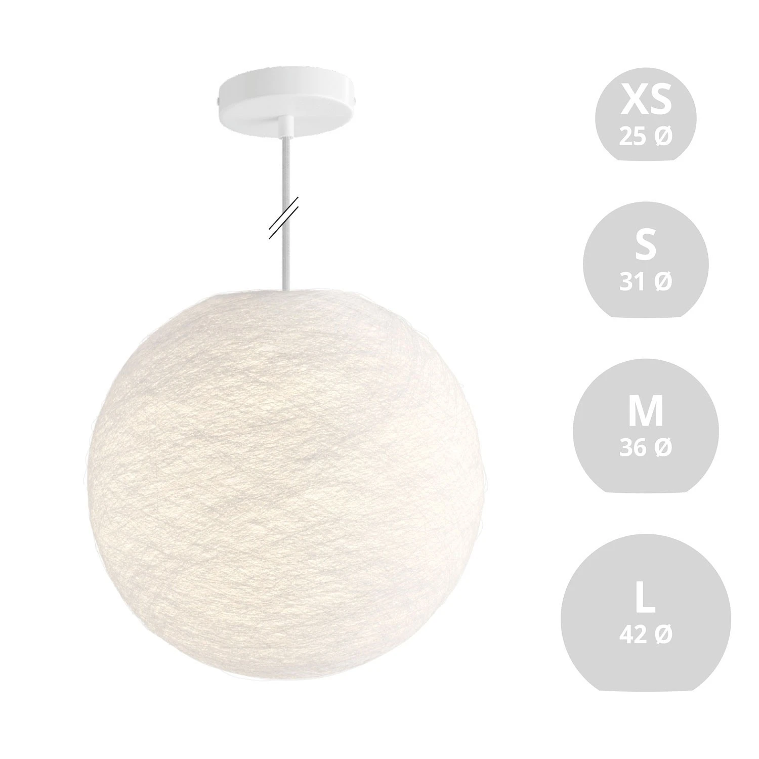 Suspension Lamp with Sphere Lampshade