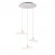 Esse14 suspension lamp with 3 asymmetrical falls comes with Rose-One complete with fabric cable and metal finishes