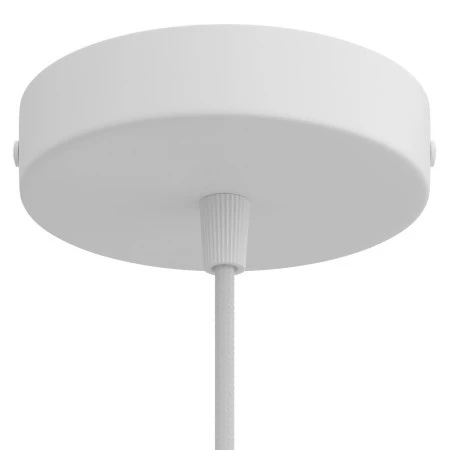 Cylindrical metal ceiling rose kit - Matt White