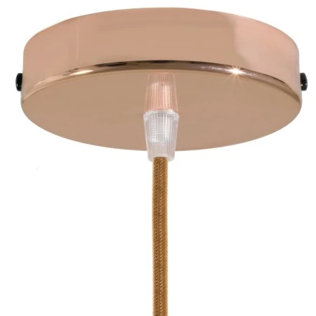 Cylindrical metal ceiling rose kit - Copper