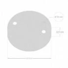 Cylindrical metal 2-hole ceiling rose kit