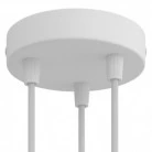 Cylindrical metal 3-hole ceiling rose kit
