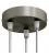 Cylindrical metal 3-hole ceiling rose kit