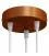 Cylindrical metal 3-hole ceiling rose kit