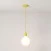 Pendant lamp with textile cable and coloured porcelain details - Made in Italy - Bulb included