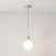 Pendant lamp with textile cable and coloured porcelain details - Made in Italy - Bulb included