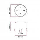 Porcelain Italian 10/16A wall socket