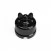 Switch/Diverter in black porcelain with butterfly nut