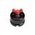 Switch/Diverter in black porcelain with butterfly nut