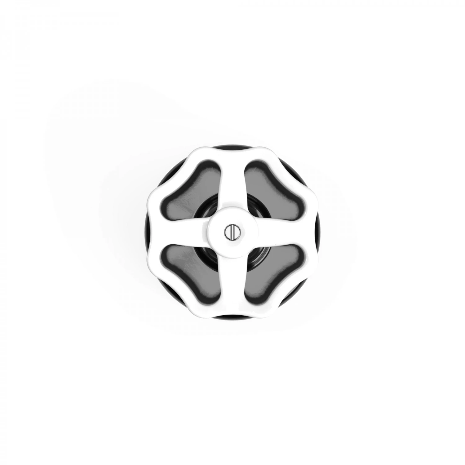 Switch/Diverter in black porcelain with knob
