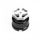 Switch/Diverter in black porcelain with knob