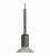 Cylindrical metal E27 lamp holder kit with 15 cm cable clamp