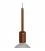 Cylindrical metal E27 lamp holder kit with 15 cm cable clamp