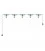 Maioliche' String Light Lumet System starting from 7,5 m with fabric cable, 5 lamp holders and lampshades, hook and black plug