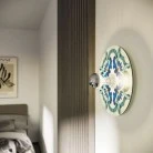 Wall or ceiling lamp with majolica lampshade - IP44 Waterproof