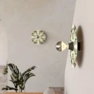 Wall or ceiling lamp with majolica lampshade - IP44 Waterproof