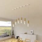Pendant lamp complete with fabric cable and Tub-E14 double lampshade